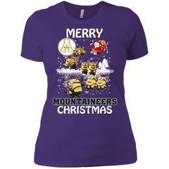 Appalachian State Mountaineers T Shirts Minions Santa Claus Merry Christmas Ladies' Shirt - The White Eagles