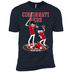 Cincinnati Reds Baseball Rick And Morty Men's Sleeve Shirt - The White Eagles