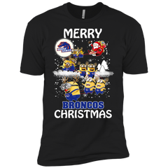 Boise State Broncos T Shirts Minions Santa Claus Merry Christmas Men's Sleeve Shirt - The White Eagles