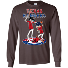 Texas Rangers Baseball Rick And Morty LS Cotton T-Shirt - The White Eagles