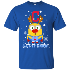 Minion Cleveland Indians  Ugly Christmas Sweaters Let It Snow Cotton T-Shirt - The White Eagles