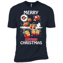 San Diego State Athletics Ugly Christmas Sweaters Minions Santa Claus Merry Christmas Men's Sleeve Shirt - The White Eagles