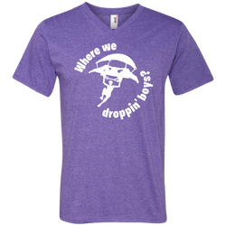 Fortnite Where We Droppin Men's V-Neck T-Shirt - The White Eagles