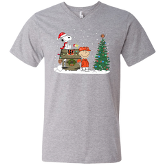 Cincinnati Bengals Snoopy The Peanuts Ugly Christmas Sweater  Super Bowl Men's V-Neck T-Shirt - The White Eagles