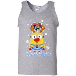 Minion Florida Panthers Ugly Christmas Sweaters Let It Snow Tank Top - The White Eagles