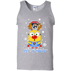 Minion Florida Panthers Ugly Christmas Sweaters Let It Snow Tank Top - The White Eagles
