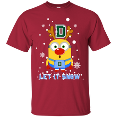 Minion Dartmouth Big Green Ugly Christmas Sweaters Let It Snow Cotton T-Shirt - The White Eagles