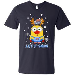 Minion Bucknell Bison Ugly Christmas Sweaters Let It Snow Men's V-Neck T-Shirt - The White Eagles