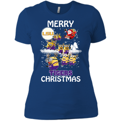 Lsu Tigers Ugly Christmas Sweaters Minions Santa Claus Merry Christmas Ladies' Shirt - The White Eagles