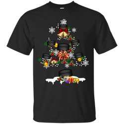 Christmas Is Coming Hockey Santa Claus Ugly Christmas Sweater Cotton T-Shirt - The White Eagles