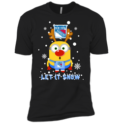 Minion New York Rangers Ugly Christmas Sweaters Let It Snow Men's Sleeve Shirt - The White Eagles