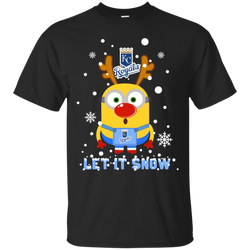 Minion Kansas City Royals  Ugly Christmas Sweaters Let It Snow Cotton T-Shirt - The White Eagles