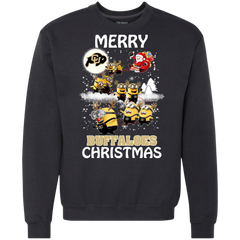 Colorado Buffaloes Ugly Christmas Sweaters Minions Santa Claus Merry Christmas Sweatshirt - The White Eagles