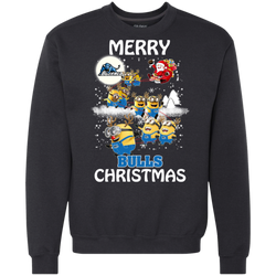 Buffalo Bulls Ugly Christmas Sweaters Minions Santa Claus Merry Christmas Sweatshirt - The White Eagles