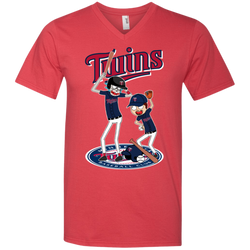 Minnesota Twins Baseball Rick And Morty Men's V-Neck T-Shirt - The White Eagles