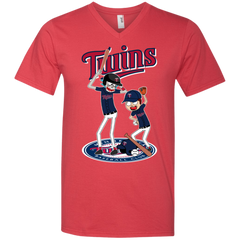 Minnesota Twins Baseball Rick And Morty Men's V-Neck T-Shirt - The White Eagles