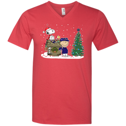Baltimore Ravens Snoopy The Peanuts Ugly Christmas Sweater  Super Bowl Men's V-Neck T-Shirt - The White Eagles