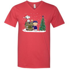 Baltimore Ravens Snoopy The Peanuts Ugly Christmas Sweater  Super Bowl Men's V-Neck T-Shirt - The White Eagles