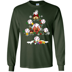 Christmas Is Coming Baseball Santa Claus Ugly Christmas Sweater LS Cotton T-Shirt - The White Eagles