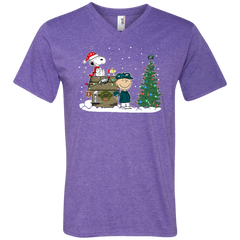 Philadelphia Eagles Snoopy The Peanuts Ugly Christmas Sweater  Super Bowl Men's V-Neck T-Shirt - The White Eagles