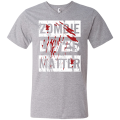Zombie Lives Matter Tshirt Men's V-Neck T-Shirt - The White Eagles