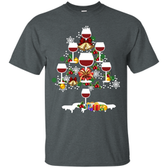 Christmas Is Coming Wine Santa Claus Ugly Christmas Sweater Cotton T-Shirt - The White Eagles