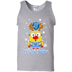 Minion Columbia Lions Ugly Christmas Sweaters Let It Snow Tank Top - The White Eagles