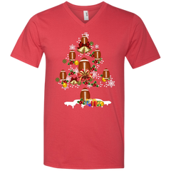 Christmas Is Coming Football Santa Claus Ugly Christmas Sweater Men's V-Neck T-Shirt - The White Eagles