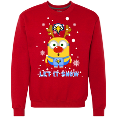 Minion Morehead State Eagles Ugly Christmas Sweaters Let It Snow Sweatshirt - The White Eagles