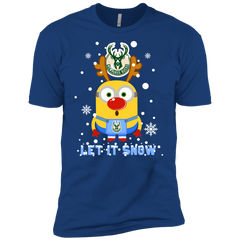 Minion Milwaukee Bucks Ugly Christmas Sweaters Let It Snow Men's Sleeve Shirt - The White Eagles