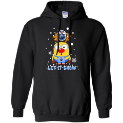 Minion Edmonton Oilers Ugly Christmas Sweaters Let It Snow Hoodie - The White Eagles