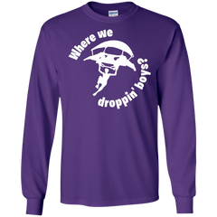Fortnite Where We Droppin LS Cotton T-Shirt - The White Eagles