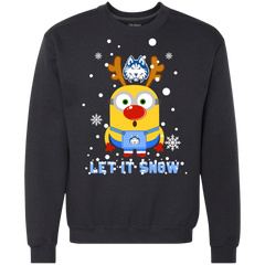 Minion Houston Baptist Huskies Ugly Christmas Sweaters Let It Snow Sweatshirt - The White Eagles