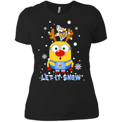 Minion Minnesota Vikings Ugly Christmas Sweaters Let It Snow Ladies' Shirt - The White Eagles