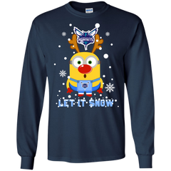 Minion Charlotte Hornets Ugly Christmas Sweaters Let It Snow LS Cotton T-Shirt - The White Eagles