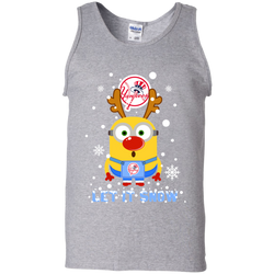 Minion New York Yankees  Ugly Christmas Sweaters Let It Snow Tank Top - The White Eagles
