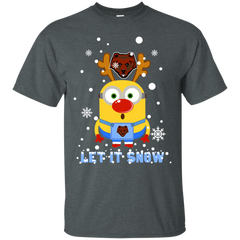 Minion Brown Bears Ugly Christmas Sweaters Let It Snow Cotton T-Shirt - The White Eagles