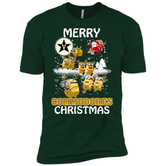 Vanderbilt Commodores Ugly Christmas Sweaters Minions Santa Claus Merry Christmas Men's Sleeve Shirt - The White Eagles