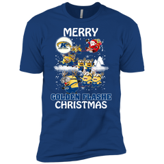 Kent State Golden Flashes Ugly Christmas Sweaters Minions Santa Claus Merry Christmas Men's Sleeve Shirt - The White Eagles