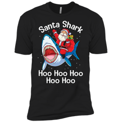 Santa Shark Hoo Hoo Hoo Hoo Hoo Christmas Ugly Christmas Sweater Men's Sleeve Shirt - The White Eagles
