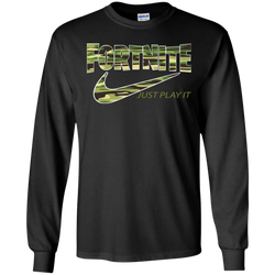 Fortnite Nike Just Play It Camo LS Cotton T-Shirt - The White Eagles