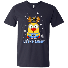 Minion Grambling State Tigers Ugly Christmas Sweaters Let It Snow Men's V-Neck T-Shirt - The White Eagles