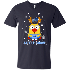 Minion Howard Bison Ugly Christmas Sweaters Let It Snow Men's V-Neck T-Shirt - The White Eagles