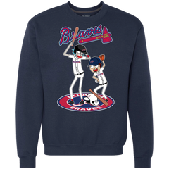 Atlanta Braves Baseball Rick And Morty Sweatshirt - The White Eagles