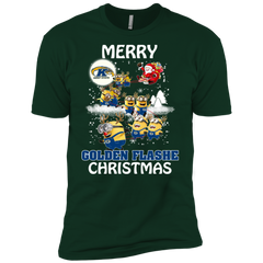 Kent State Golden Flashes Ugly Christmas Sweaters Minions Santa Claus Merry Christmas Men's Sleeve Shirt - The White Eagles