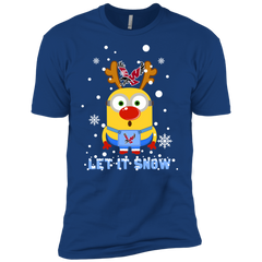 Minion Eastern Washington Eagles Ugly Christmas Sweaters Let It Snow Men's Sleeve Shirt - The White Eagles
