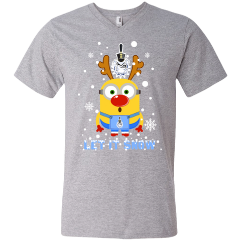 Minion Citadel Bulldogs Ugly Christmas Sweaters Let It Snow Men's V-Neck T-Shirt - The White Eagles