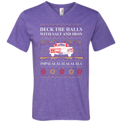 Deck The Halls With Salt And Iron Ugly Christmas Sweater Men's V-Neck T-Shirt - The White Eagles