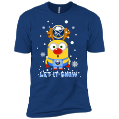 Minion Buffalo Sabres  Ugly Christmas Sweaters Let It Snow Men's Sleeve Shirt - The White Eagles