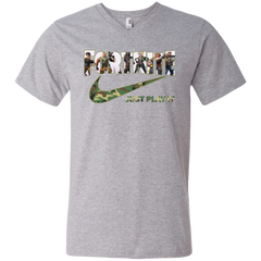 Fortnite Nike Camo Just Play It Shirts Men's V-Neck T-Shirt - The White Eagles